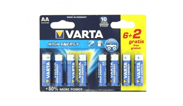 Pile alcaline AAA (LR03) Varta Long-life Power, lot de 6