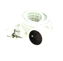 Rallonge Electrique Domestique blanche 3 mètre - Prise 2P+T - 16 A