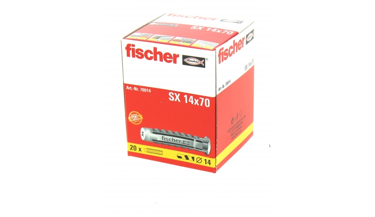 Cheville Nylon SX Ø 14 x70 mm -Boîte de 20 - Fischer