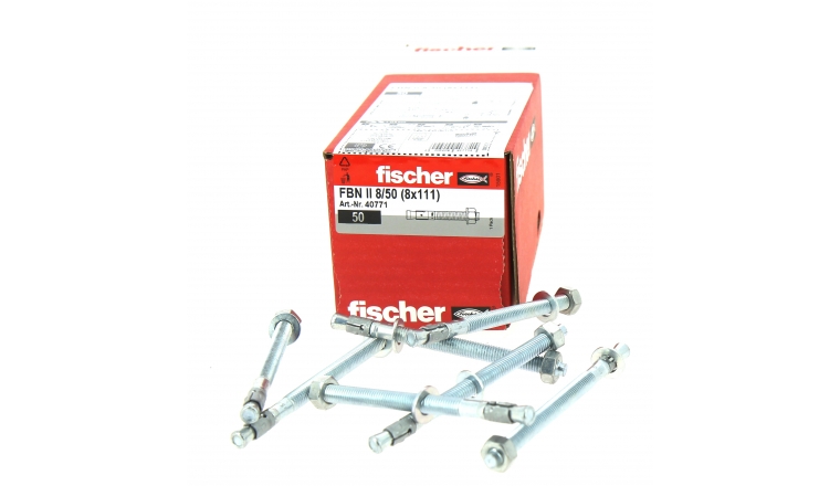 Goujons d'Ancrage FBN II Ø 8 x 111 mm  Acier Electrozingué - Boîte de 50 -  Fischer