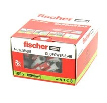 Cheville Duopower Ø 8 x 40 mm- Boîte de 100 - Fischer