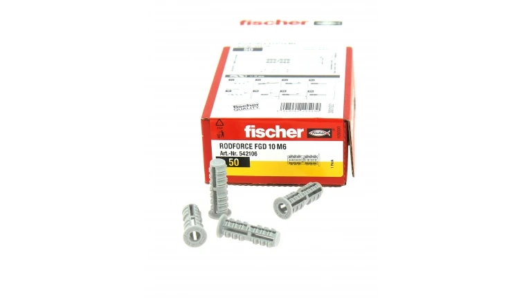 Cheville Nylon pour fixation de tige fileté M6 - Boîte de 50 - Fischer