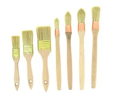 Lot de 7 Pinceaux Plats et a Réchampir 15 à 50 mm, Peinture Acrylique