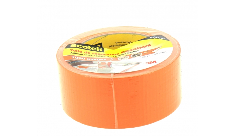 Adhésif de Réparation Toile Chantier Orange 25 m x 48 mm - 3M