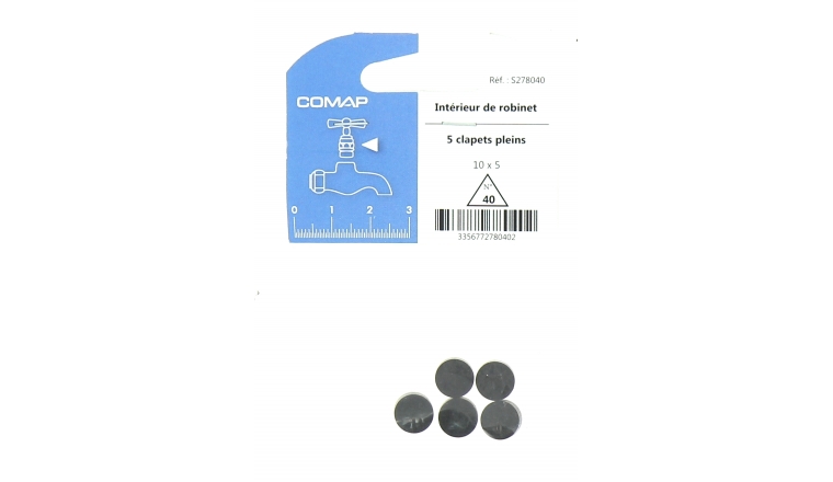 Lot de 5 Clapets Pleins pour Robinet 10 x 5 mm