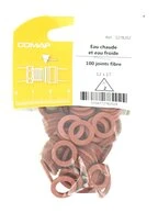 Joint Fibre pour Installation sanitaire 12 x 17 - Lot de 100 - Eau froide et Eau chaude