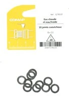 Joint caoutchouc pour Installation sanitaire 8 x 13 - Lot de 10 - Eau froide et Eau chaude