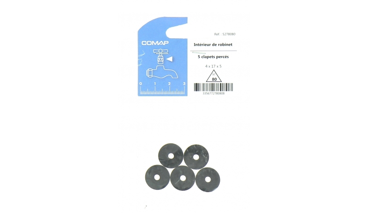 Lot de 5 Clapets Percés pour Robinet 4 x 17 x 5 mm