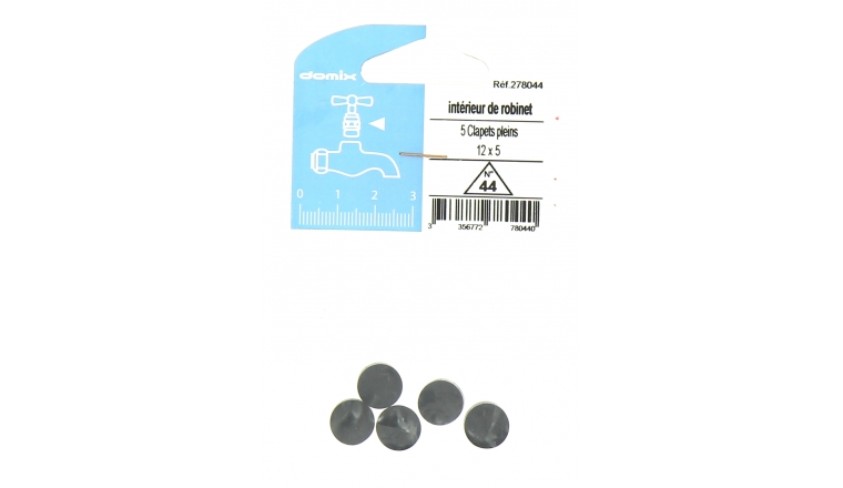 Lot de 5 Clapets Pleins pour Robinet 12 x 5 mm