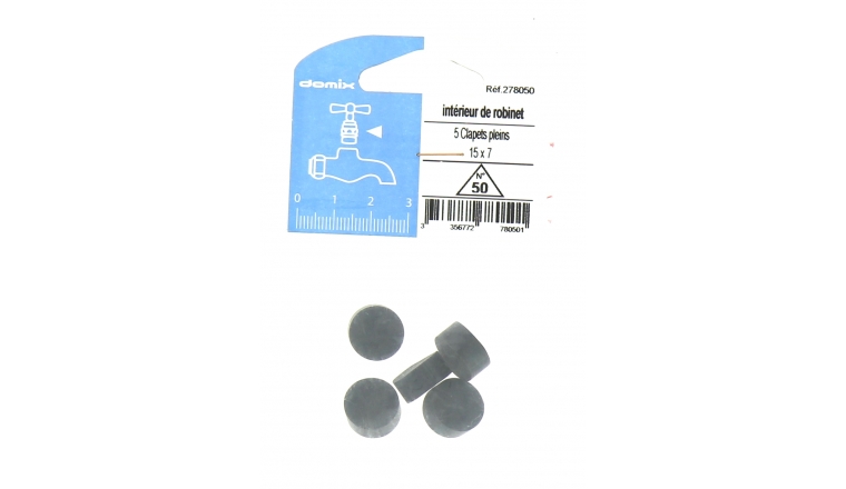 Lot de 5 Clapets Pleins pour Robinet 15 x 7 mm