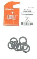 Joint caoutchouc pour Installation sanitaire 15 x 21 - Lot de 8 - Eau froide et Eau chaude