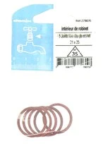 Lot de 5 Joints Fibres  pour Tête de Robinet 21 x 25