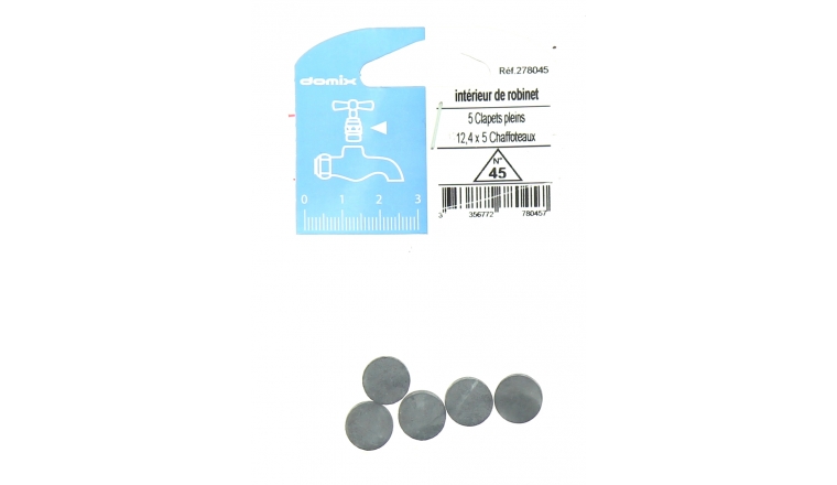 Lot de 5 Clapets Pleins pour Robinet Chaffoteaux 12,4 x 5 mm