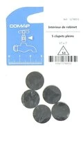 Lot de 5 Clapets Pleins pour Robinet 17 x 7 mm