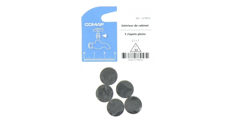 Lot de 5 Clapets Pleins pour Robinet 17 x 7 mm