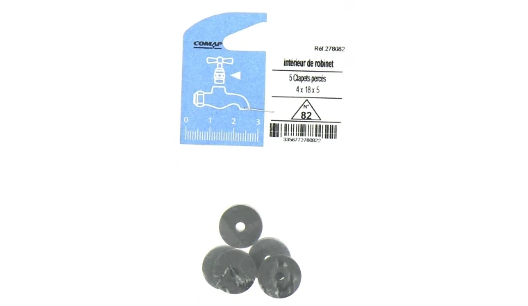 Lot de 5 Clapets Percés pour Robinet 4 x 18 x 5 mm
