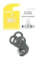 Joint caoutchouc pour Installation sanitaire 17 x 23 - Lot de 10 - Eau froide et Eau chaude
