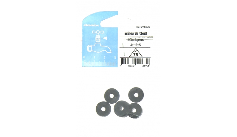 Lot de 5 Clapets Percés pour Robinet 4 x 15 x 5 mm