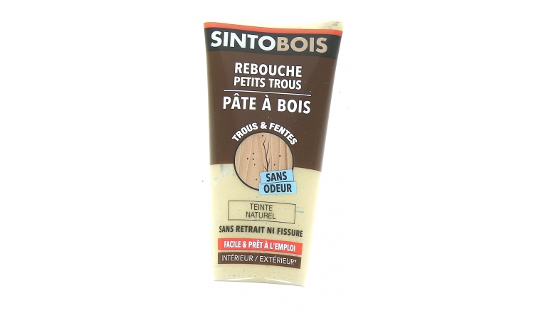 Pâte à Bois Essence Bois Naturel pour trous et fissures 250 g - Sinto