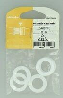 Joint PTFE pour Installation sanitaire 20 x 27 - Lot de 5 - Eau froide et Eau chaude