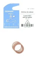 Joint Fibre pour Tête de Robinet 18 x 21 - Lot de 5 - Eau Froide