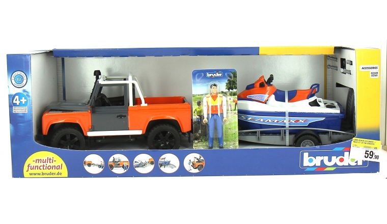 Jeep Land Rover et son Jet ski - Bruder 2599