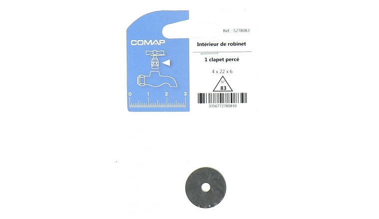 Clapet Percé pour Robinet 4 x 22 x 6 mm