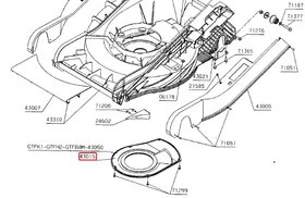 Cache courroie pour tondeuse thermique GTB, GTFK1 .. - Ref 43013 - Outils Wolf
