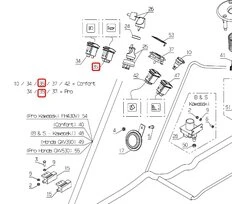 Interrupteur ON / OFF Klaxon pour Autoportée A80 et A85 - Ref 29261 - Outils Wolf