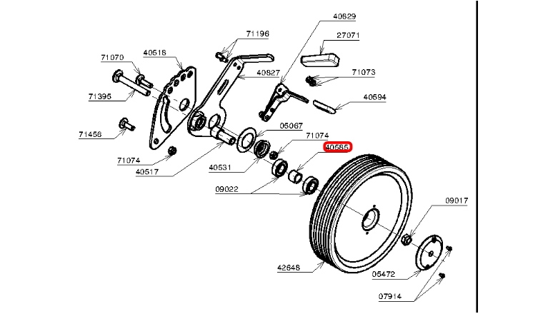 Entretoise de Roulement de Roue pour RT53 - Ref 40585 - Outils Wolf