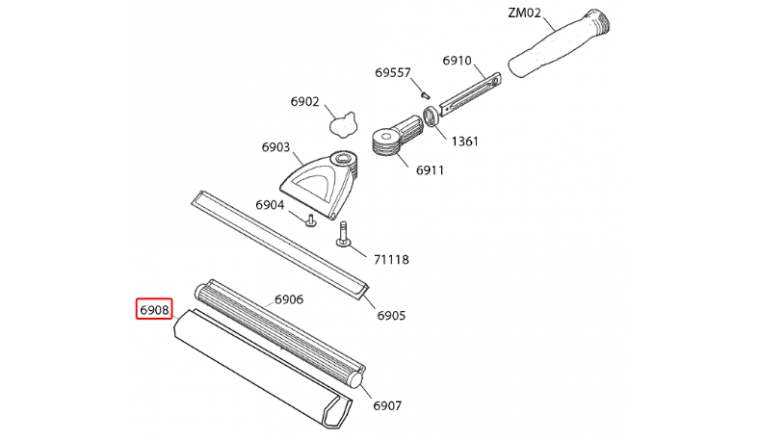 Housse pour Raclette à vitre NFM et PXM Wolf - ref 6908 - Outils Wolf