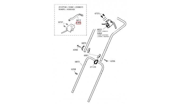 Contacteur électrique pour Tondeuse Electrique Wolf - Ref 6380 - Outils Wolf