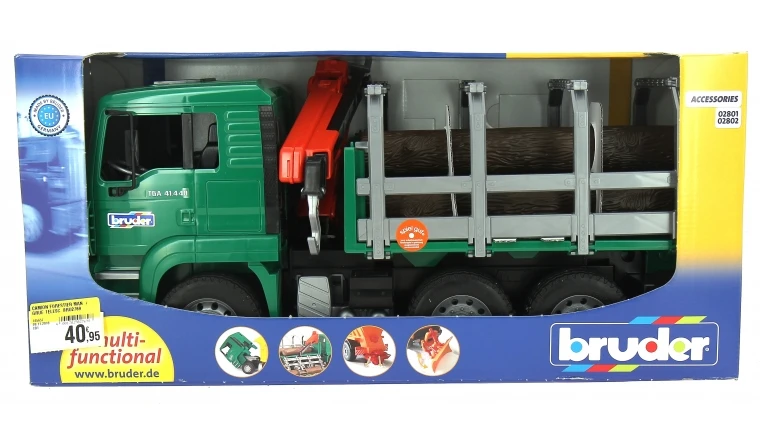 Camion Grume avec grue télescopique - Bruder 2769