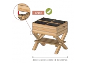 Carré potager sur pied 800x600 mm en Pin S7251 - Solid