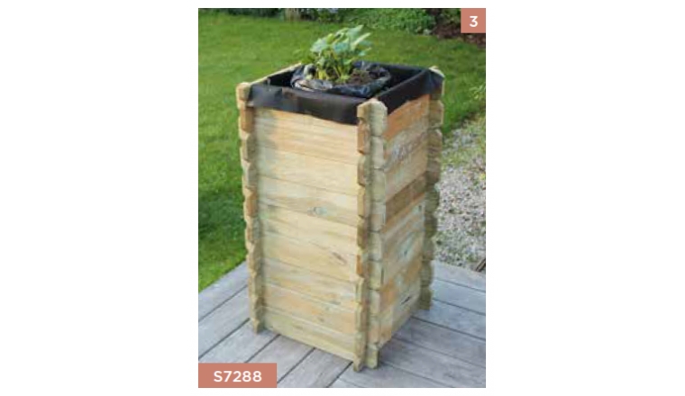 Bac Cultivateur de Pomme de Terre 500x500 mm en Pin S7288 - Solid