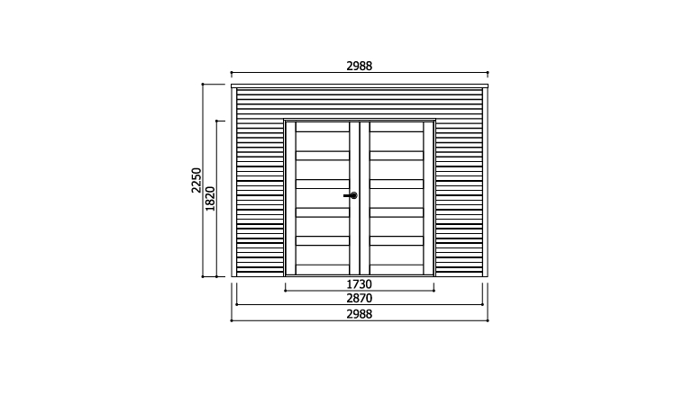 Abri de Jardin en Bois BARI Solid 8.01 m² S8741-1
