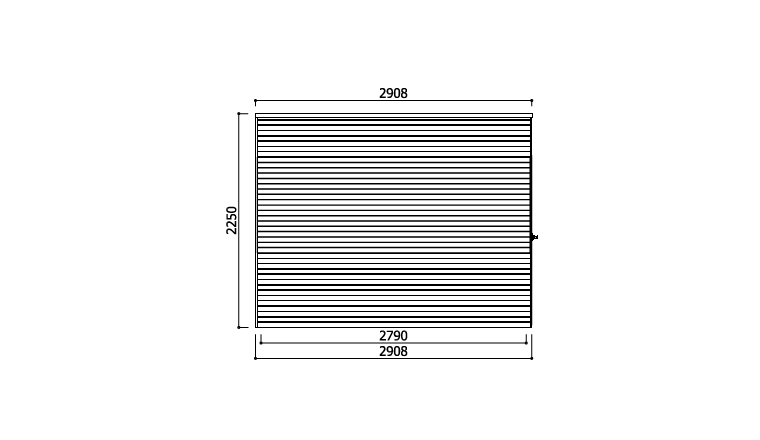 Abri de Jardin en Bois BARI Solid 8.01 m² S8741-1