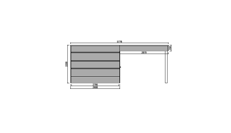 Abri de Jardin en Bois MATERA Solid 8.01 m² S8743-1