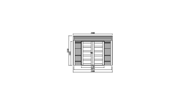 Abri de Jardin en Bois MATERA Solid 8.01 m² S8743-1