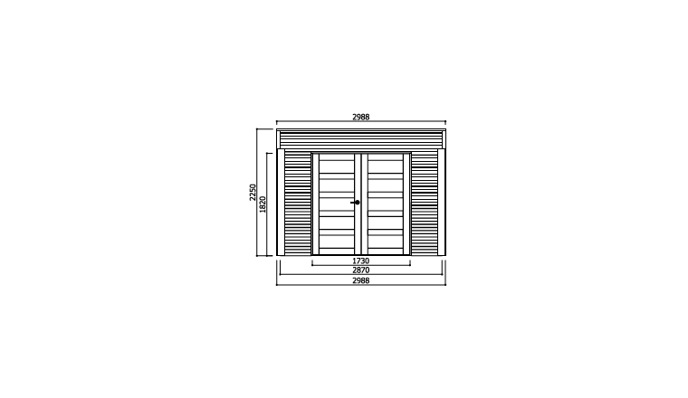 Abri de Jardin en Bois POTENZA Solid 5.37 m² S8733-1