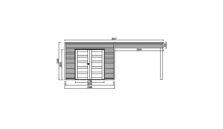 Abri de Jardin en Bois TARENTO Solid 8.01 m² S8742-1