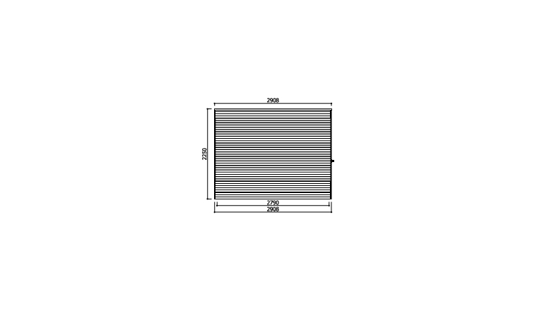 Abri de Jardin en Bois TARENTO Solid 8.01 m² S8742-1