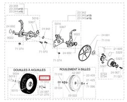 Roue arrière complète pour tondeuse thermique PAT, PIT, PVT ... - Ref 23411 - Outils Wolf