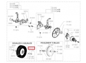 Roue arrière complète pour tondeuse thermique PAT, PIT, PVT ... - Ref 23411 - Outils Wolf