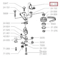 Butée  de courroie pour Tondeuse Thermique - Ref 24155 - Outils Wolf