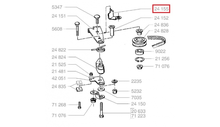 Butée  de courroie pour Tondeuse Thermique - Ref 24155 - Outils Wolf