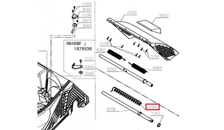 Ressort de fermeture trappe d'éjection arrière - Ref 41009 - Outils Wolf