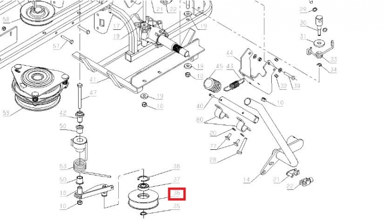 Galet tendeur pour Autoportée A80 - Ref 35141 - Outils Wolf