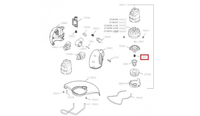 Ressort de tête de Coupe Bordure OT - Ref 2844 - Outils Wolf