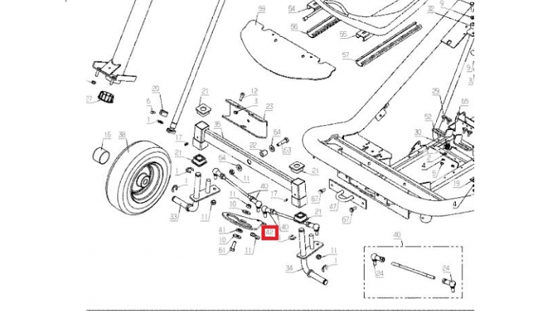 Couronne de Direction pour Autoportée A80 - Ref 28609 - Outils Wolf